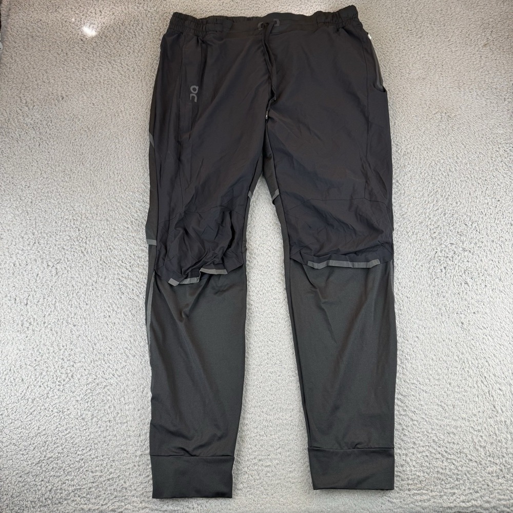 On Cloud Running Pants Mens XXL Black Jogger Track Vented Reflective Performance